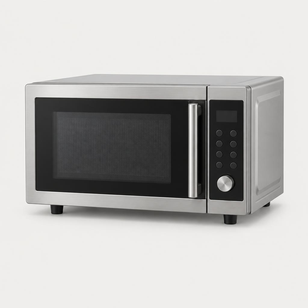 Placeholder photograph of a countertop microwave