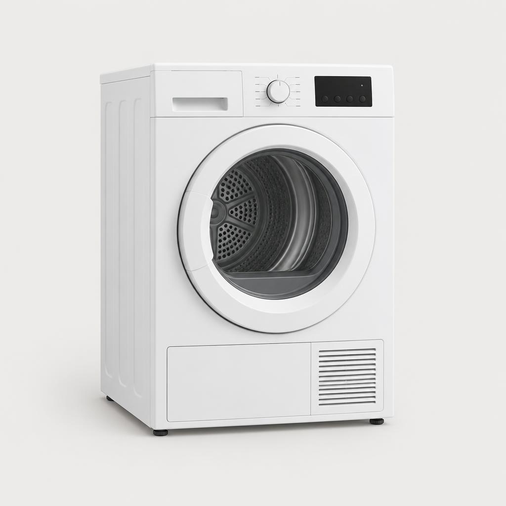 Placeholder photograph of a front-load dryer